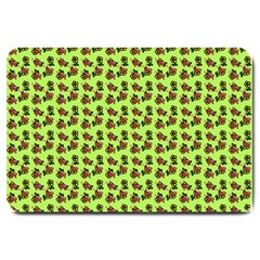 Cute Deer Pattern Green Large Doormat  by snowwhitegirl