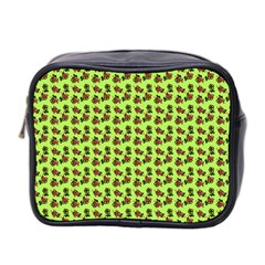 Cute Deer Pattern Green Mini Toiletries Bag (two Sides) by snowwhitegirl