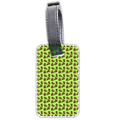 Cute Deer Pattern Green Luggage Tag (two Sides) by snowwhitegirl