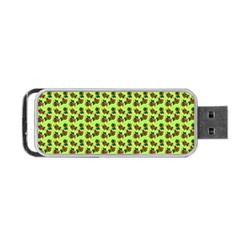 Cute Deer Pattern Green Portable Usb Flash (one Side) by snowwhitegirl