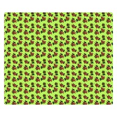 Cute Deer Pattern Green Double Sided Flano Blanket (small)  by snowwhitegirl