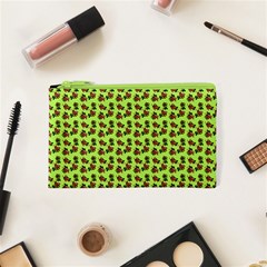 Cute Deer Pattern Green Cosmetic Bag (xs) by snowwhitegirl