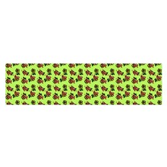 Cute Deer Pattern Green Satin Scarf (oblong) by snowwhitegirl