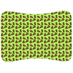 Cute Deer Pattern Green Velour Seat Head Rest Cushion by snowwhitegirl