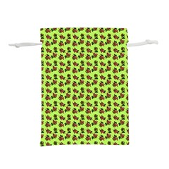 Cute Deer Pattern Green Lightweight Drawstring Pouch (m) by snowwhitegirl