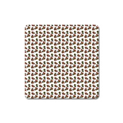 Cute Deer Pattern White Square Magnet by snowwhitegirl