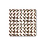 Cute Deer Pattern White Square Magnet Front