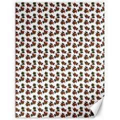 Cute Deer Pattern White Canvas 12  X 16  by snowwhitegirl