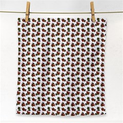 Cute Deer Pattern White Face Towel by snowwhitegirl