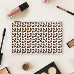 Cute Deer Pattern White Cosmetic Bag (medium) by snowwhitegirl