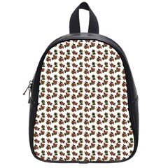 Cute Deer Pattern White School Bag (small) by snowwhitegirl