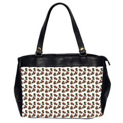 Cute Deer Pattern White Oversize Office Handbag (2 Sides) by snowwhitegirl