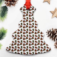 Cute Deer Pattern White Ornament (christmas Tree) 