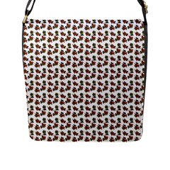 Cute Deer Pattern White Flap Closure Messenger Bag (l) by snowwhitegirl