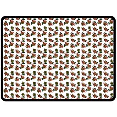 Cute Deer Pattern White Double Sided Fleece Blanket (large)  by snowwhitegirl