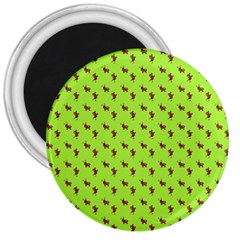 Kawaii Cute Deer Green 3  Magnets by snowwhitegirl