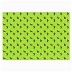 Kawaii Cute Deer Green Large Glasses Cloth (2 Sides) Front