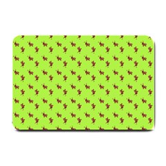 Kawaii Cute Deer Green Small Doormat  by snowwhitegirl