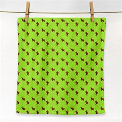 Kawaii Cute Deer Green Face Towel by snowwhitegirl