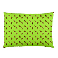 Kawaii Cute Deer Green Pillow Case by snowwhitegirl