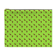 Kawaii Cute Deer Green Cosmetic Bag (xl) by snowwhitegirl