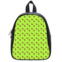 Kawaii Cute Deer Green School Bag (small) by snowwhitegirl