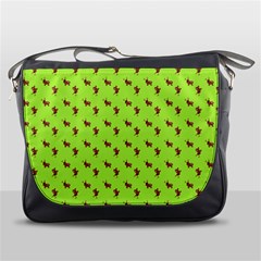 Kawaii Cute Deer Green Messenger Bag by snowwhitegirl