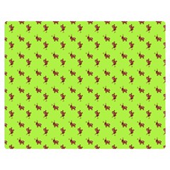 Kawaii Cute Deer Green Double Sided Flano Blanket (medium)  by snowwhitegirl