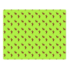 Kawaii Cute Deer Green Double Sided Flano Blanket (large)  by snowwhitegirl