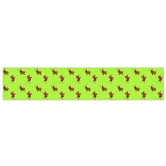 Kawaii Cute Deer Green Small Flano Scarf