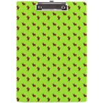 Kawaii Cute Deer Green A4 Clipboard Front