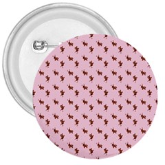 Kawaii Cute Deer Pink 3  Buttons by snowwhitegirl