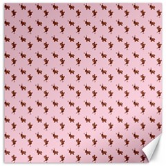 Kawaii Cute Deer Pink Canvas 16  X 16  by snowwhitegirl