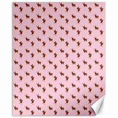 Kawaii Cute Deer Pink Canvas 16  X 20  by snowwhitegirl