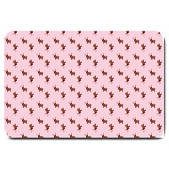 Kawaii Cute Deer Pink Large Doormat  by snowwhitegirl