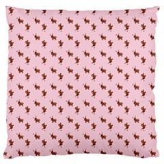 Kawaii Cute Deer Pink Large Cushion Case (one Side) by snowwhitegirl