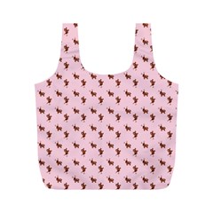 Kawaii Cute Deer Pink Full Print Recycle Bag (m) by snowwhitegirl