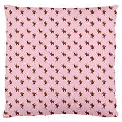 Kawaii Cute Deer Pink Large Flano Cushion Case (one Side) by snowwhitegirl