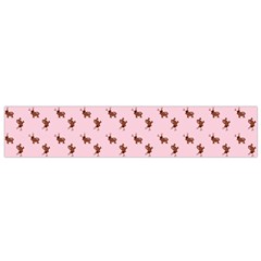 Kawaii Cute Deer Pink Small Flano Scarf