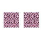 Vintage Floral And Goth Girl Cufflinks (Square) Front(Pair)