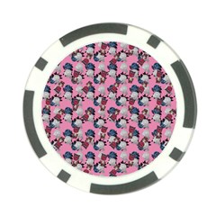 Vintage Floral And Goth Girl Poker Chip Card Guard (10 Pack) by snowwhitegirl