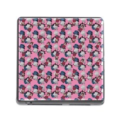 Vintage Floral And Goth Girl Memory Card Reader (square 5 Slot) by snowwhitegirl