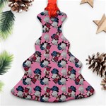 Vintage Floral And Goth Girl Ornament (Christmas Tree)  Front