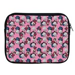 Vintage Floral And Goth Girl Apple iPad 2/3/4 Zipper Cases Front