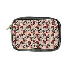 Vintage Floral And Goth Girl Peach Bg Coin Purse by snowwhitegirl