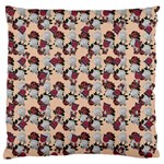 Vintage Floral And Goth Girl Peach Bg Standard Flano Cushion Case (One Side) Front