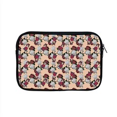 Vintage Floral And Goth Girl Peach Bg Apple Macbook Pro 15  Zipper Case by snowwhitegirl