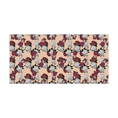 Vintage Floral And Goth Girl Peach Bg Yoga Headband by snowwhitegirl