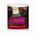 Floral Band Goth Girl Grey Bg Morph Mugs Center