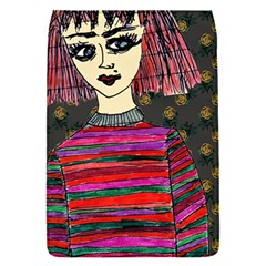 Floral Band Goth Girl Grey Bg Removable Flap Cover (s) by snowwhitegirl